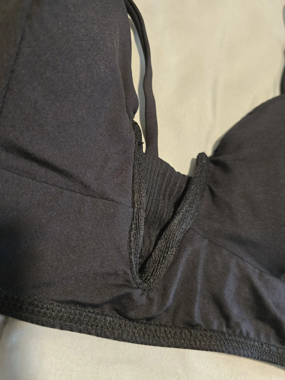 L*Space Siren Ribbed Plunge Bikini Top Black XL NWT Swimwear Bathing Suit